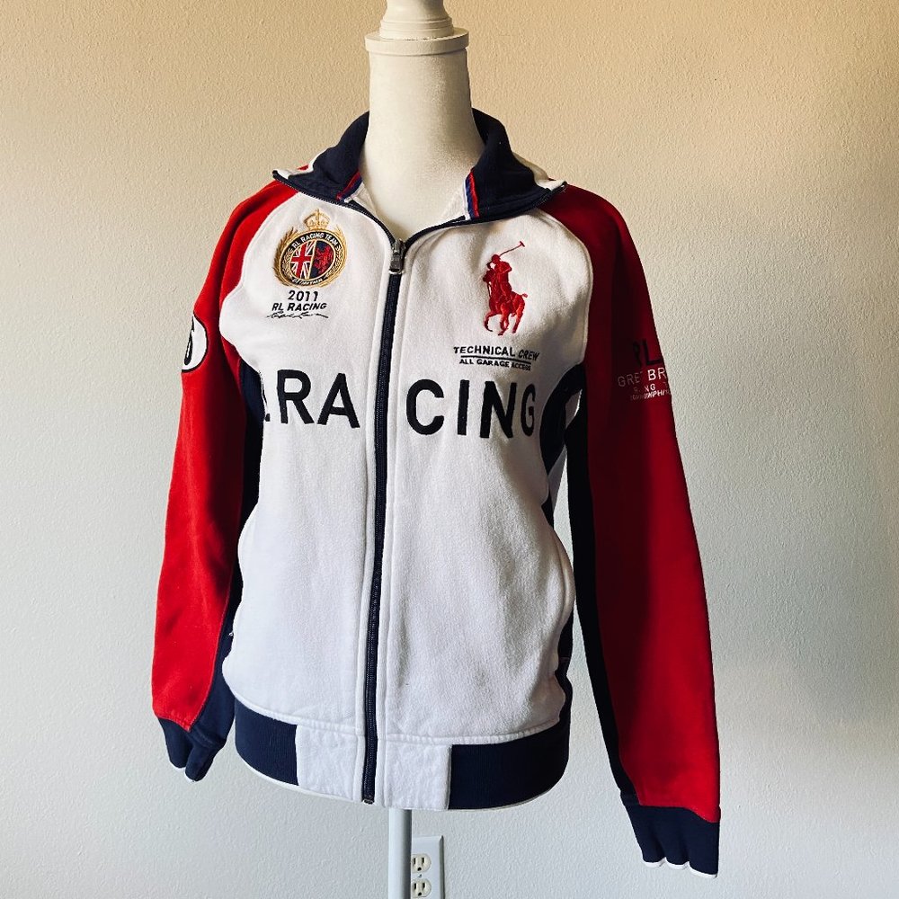 Ralph Lauren Racing Red, White, Blue Zip Up